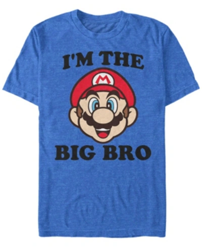 Nintendo Men's Super Mario Big Bro Short Sleeve T-shirt In Royal Heat