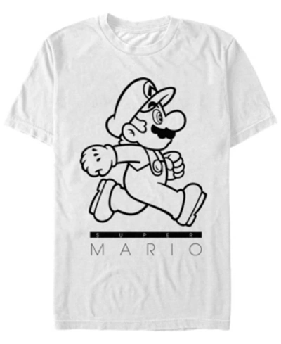 Nintendo Men's Super Mario On The Go Short Sleeve T-shirt In White