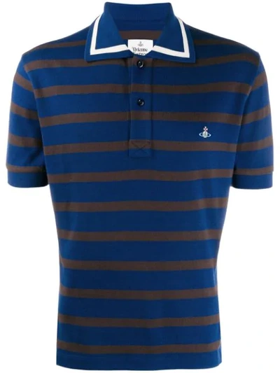 Vivienne Westwood Classic Striped Polo Shirt In Blue