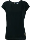 Cavalli Class Logo Embroidered T-shirt In Black