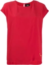 Cavalli Class Logo Embroidered T-shirt In Red