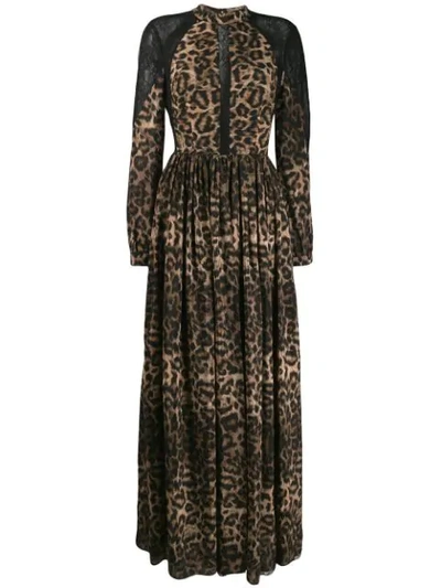 John Richmond Leopard Print Maxi Dress In Hb Leopard Print