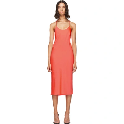 Alexander Wang T Alexanderwang.t Pink Light Wash And Go Light Open Back Dress In 650 Pink