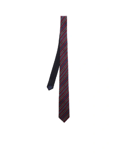 Missoni Silk Tie In Bordeaux
