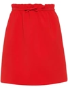 Miu Miu Faille Cady Skirt In Rot
