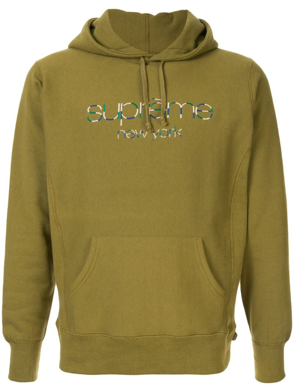 supreme dark green hoodie