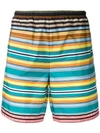 Prada Multicolour Striped Nylon Swim Shorts