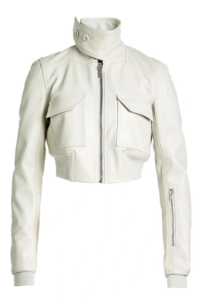 Rick Owens Cropped Leather Bomber