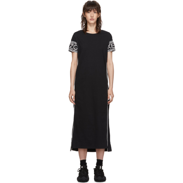 black cotton t shirt dress