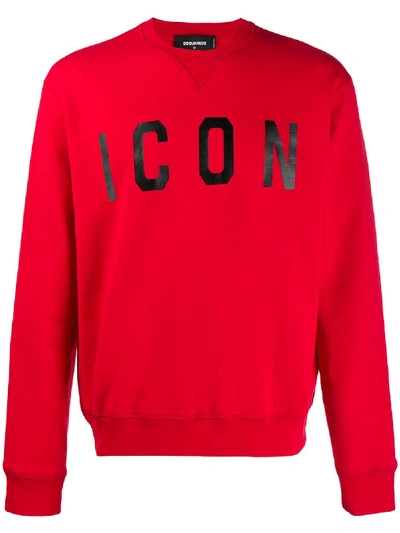 Dsquared2 Red Cotton-jersey Sweatshirt