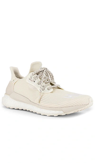 Adidas X Pharrell Williams Men's Solarhu Tonal Primeknit Running Sneakers In Cream White & Off White