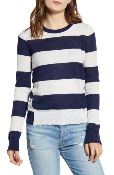 Zadig & Voltaire Source Cashmere Striped Sweater In Bouton