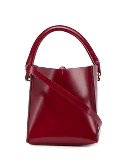 Sophie Hulme Nano Albion Cube Bag In Red