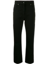 Etro Embroidered Cropped Jeans In 1 Black