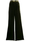 Etro High-waisted Wide-leg Trousers In Green