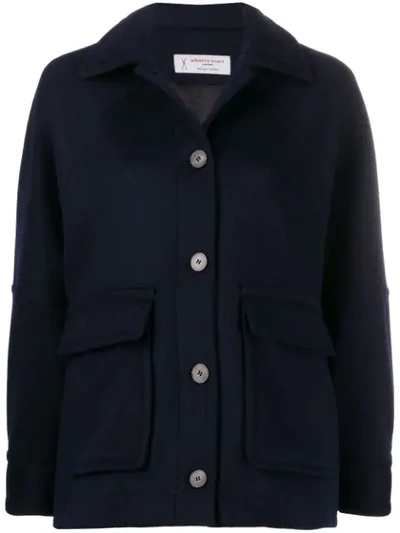 Alberto Biani Buttoned Jacket In Blue