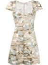 Miaou Printed Gigi Mini Dress In Green
