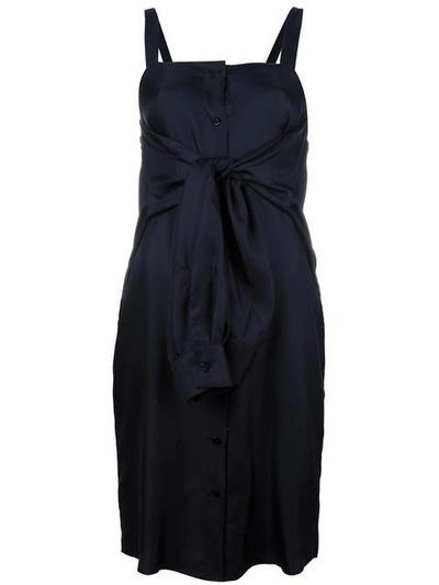 Maison Margiela Tie Front Fitted Dress