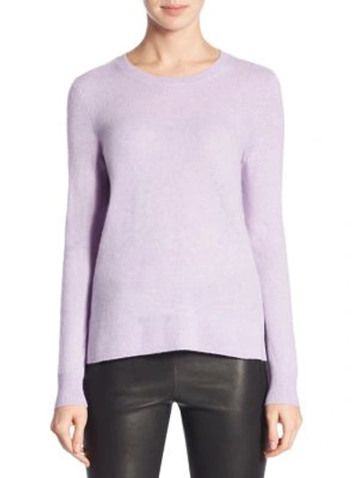 Saks Fifth Avenue Women's Collection Featherweight Cashmere Sweater In Iris Heather