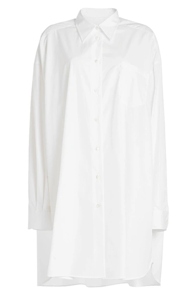Maison Margiela Woman Cotton-poplin Shirt White