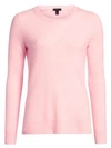 Saks Fifth Avenue Collection Featherweight Cashmere Sweater In Pale Rose