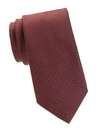 Brioni Men's Jacquard Silk Tie In Brown Navy