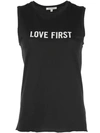 Nili Lotan 'love First' Sleeveless Vest In Black
