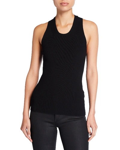 Helmut Lang Twisted Jersey Tank Top In Black