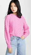 A.l.c Mick Cable Knit Alpaca Blend Sweater In Pink