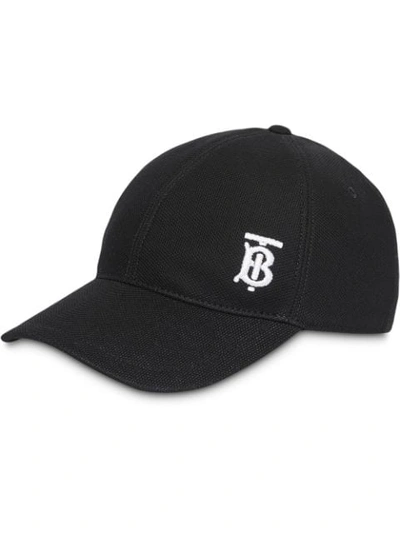 Burberry Black Women's Side Monogram Baseball Cap