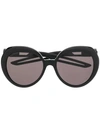 Balenciaga Hybrid Butterfly Sunglasses In Black