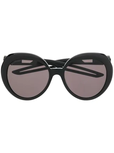 Balenciaga Hybrid Butterfly Sunglasses In Black