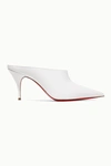 Christian Louboutin Quart 80 Lizard-effect Leather Mules In White