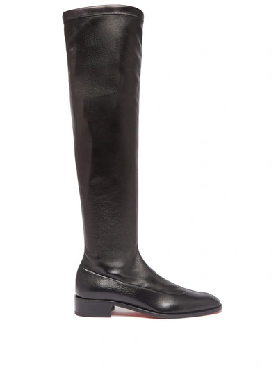 Christian Louboutin Theophila 30 Stretch-leather Over-the-knee Boots In Black