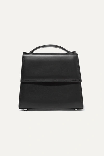Hunting Season The Small Top Handle Leather Tote In Black