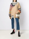 Preen By Thornton Bregazzi Naya Fair Isle-knit Patchwork Cotton Sweater In Multi