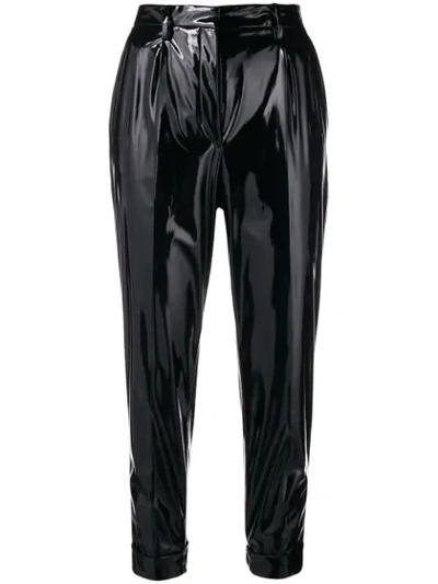 N°21 Mid-rise Slim Pvc Trousers In Black