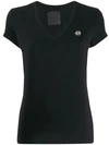 Philipp Plein V-neck T-shirt In Black