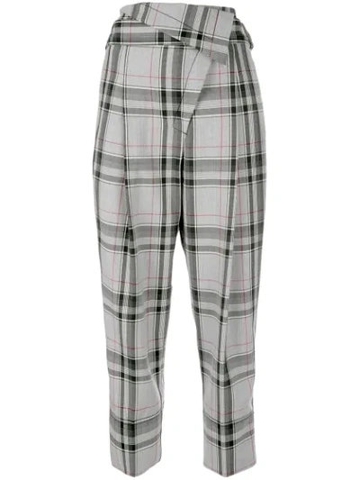 3.1 Phillip Lim Checked Asymmetric Tapered Trousers In Multi