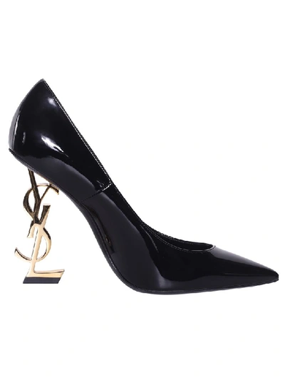 Saint Laurent Vernice Chiffon Pumps In Black