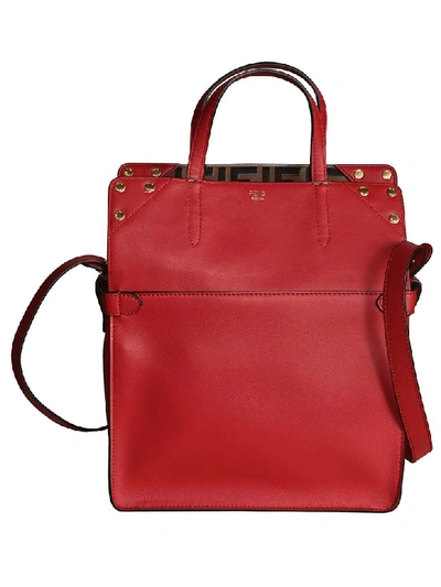 Fendi Flip Reg Shoulder Bag In Rosso