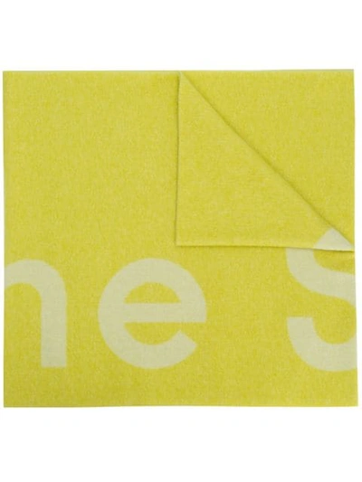 Acne Studios Toronty Scarf In Lime Yellow In Green