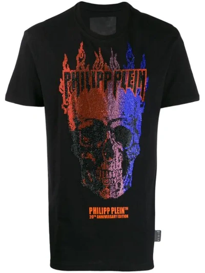 Philipp Plein Skull Crystal T-shirt In Black