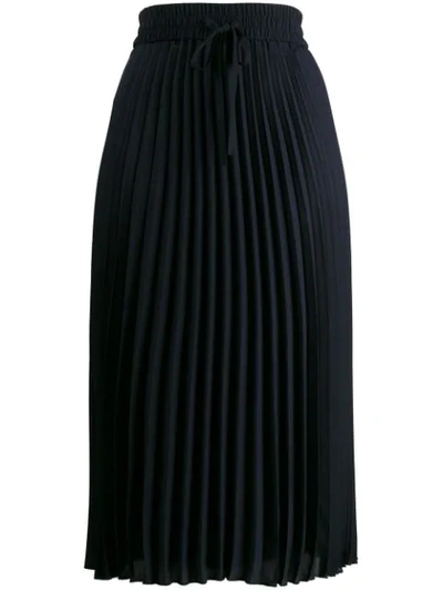 Red Valentino Pleated Mid-length Skirt In Blue