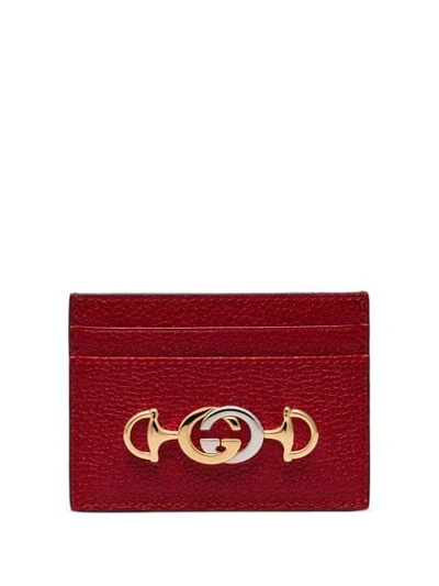 Gucci Zumi Small Card Holder In Red
