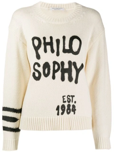 Philosophy Di Lorenzo Serafini Maglia Knitted Jumper In Neutrals