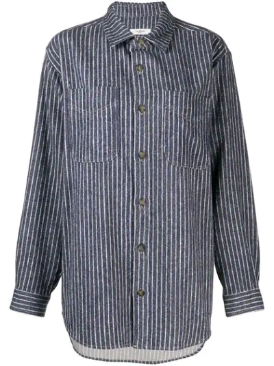 Isabel Marant Étoile Long Sleeve Striped Shirt In Blue