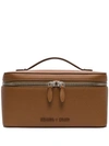 Prada Brown Leather Mini Travel Case