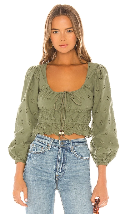 Majorelle Easton Top In Olive Green