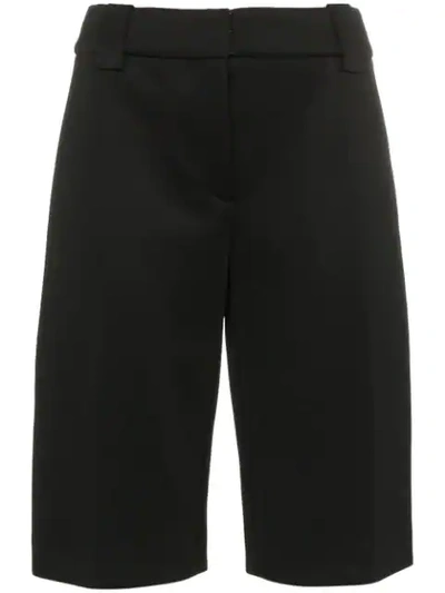 Prada Long Tailored Shorts In Black
